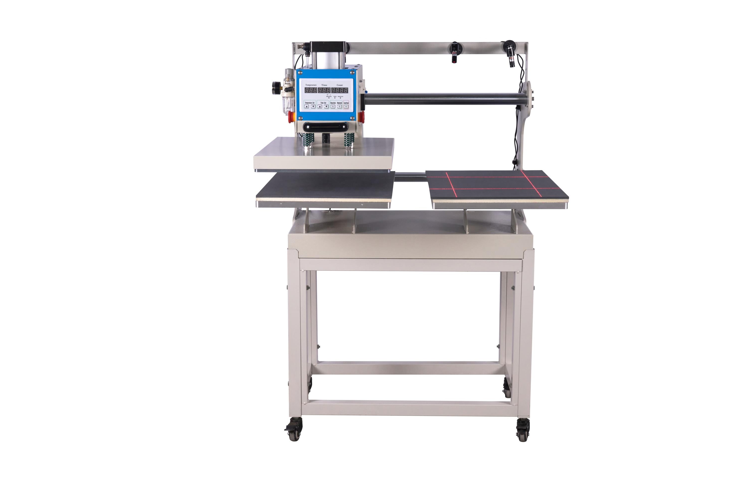 SHL DTF/Screen Material Auto Heat Press with Air dual head Sliding model -- SHL6040P2 With Laser