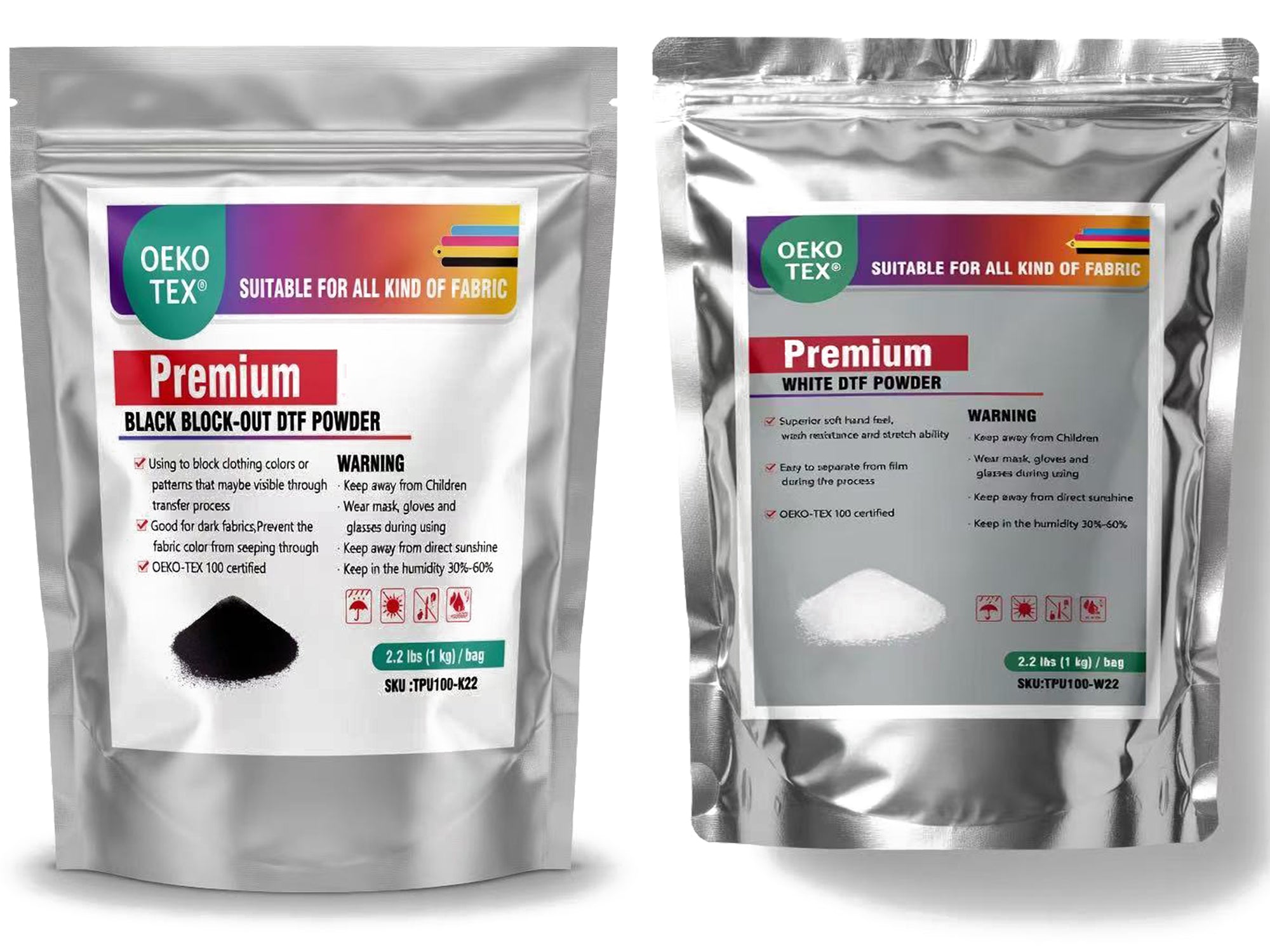SHL LA SUPPLY Premium TPU DTF Powder | Hot Melt Adhesive Powder for DTF Transfer OEKO-TEX Certificated