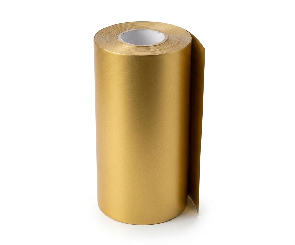 SHL DTF/Screen Material Heat Transfer UV TPU Film 3D TPU Label Film Roll by 50 meters Matt Gold