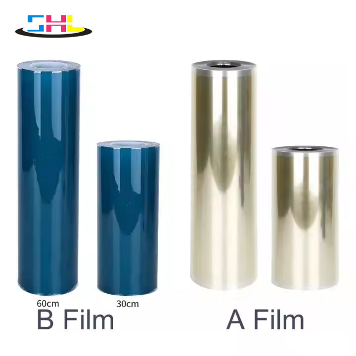 SHL DTF/Screen Material UV DTF AB Film Roll 328ft | Premium A+B Transfer Film Set