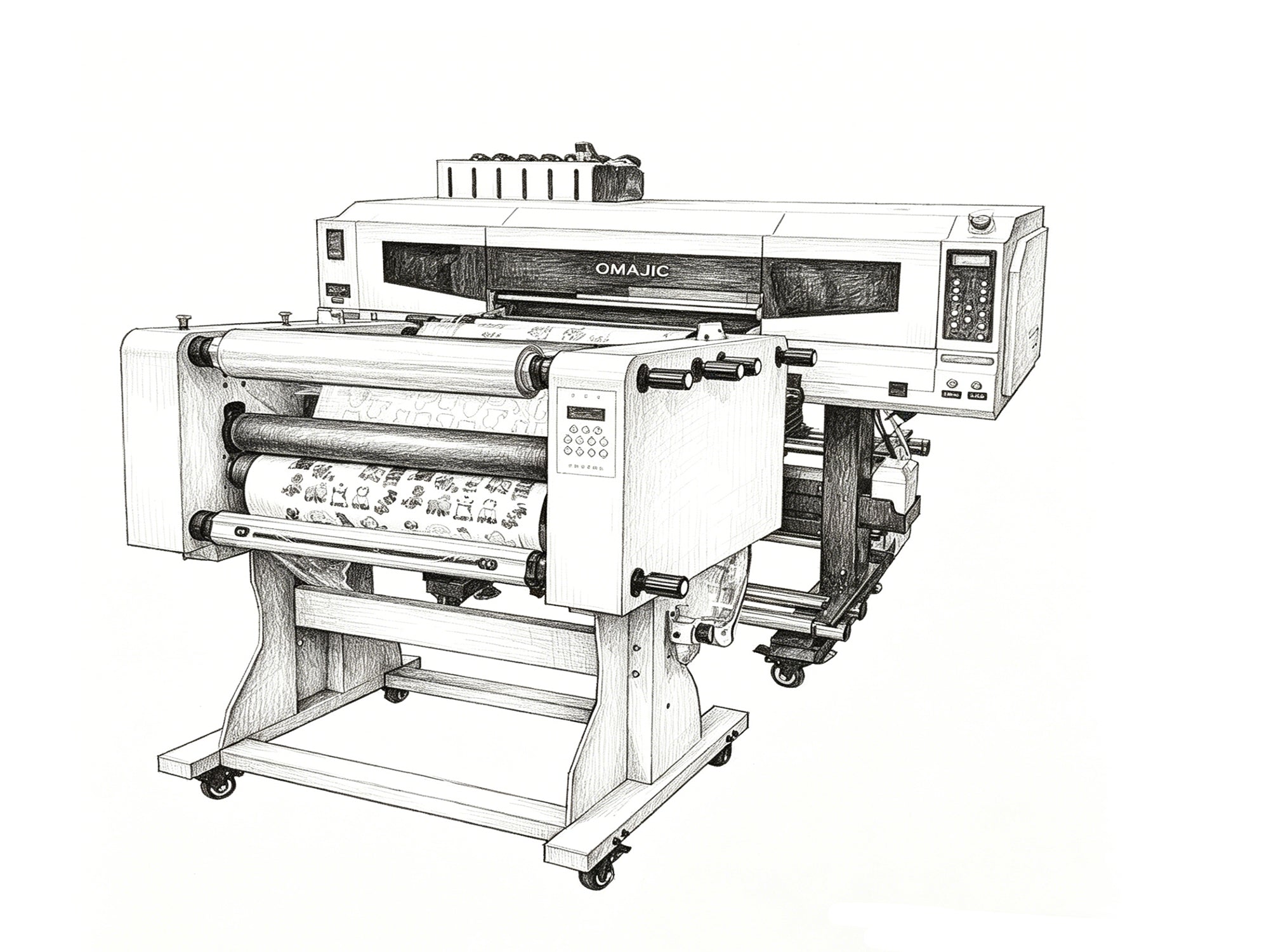 shl-supply 24 Inch UV DTF Printer with Foil attachment