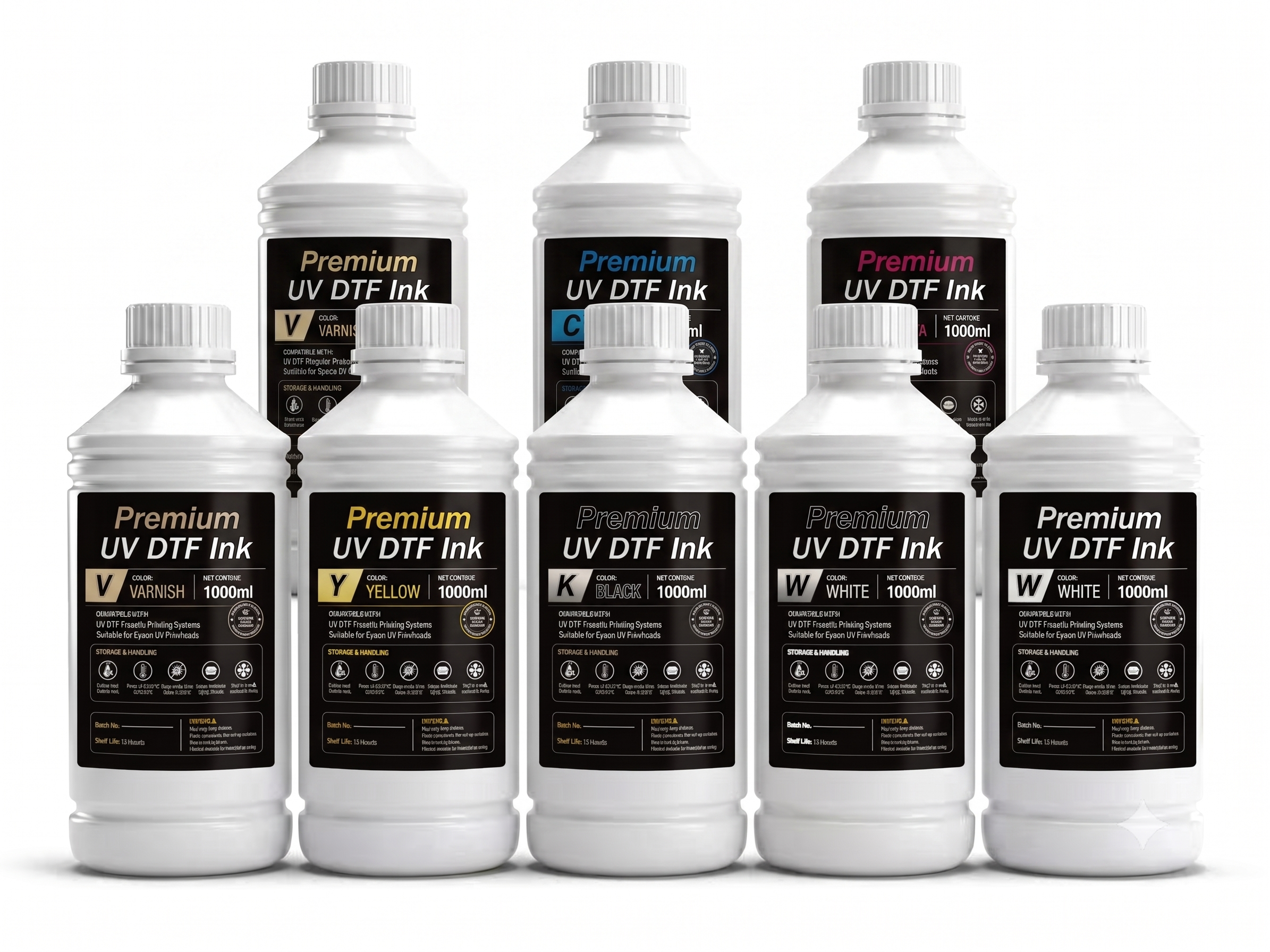 SHL LA SUPPLY Premium UV DTF Ink 1000ml / Bottle for Epson Printhead A+B Film UV DTF Printing