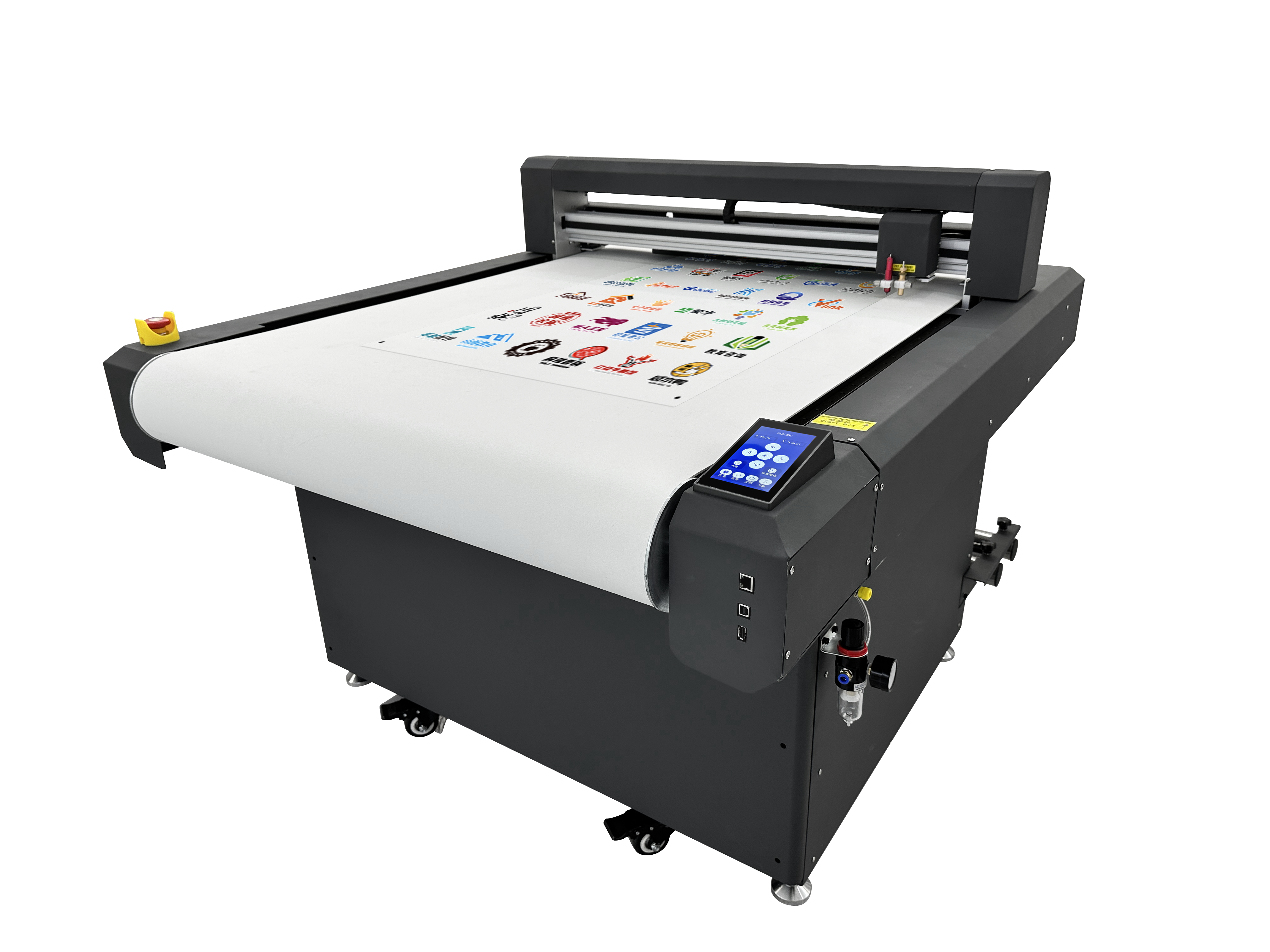 SHL DTF/Screen Material 24in Dual-Blade Head Automatic Belt Conveyor Vinyl Cutter With Camera Registration System