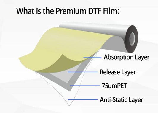 Premium Double Matte DTF Film: 24” x 328’ Roll, 85μ Thickness