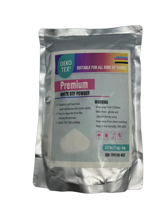 Medium DTF White TPU Hot Melt Adhesive Powder – 44lbs for High-Quality Transfers