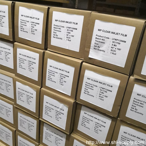 SHL LA SUPPLY 5Mil Waterproof Inkjet Clear Positive Film for Screen Printing-- By Roll