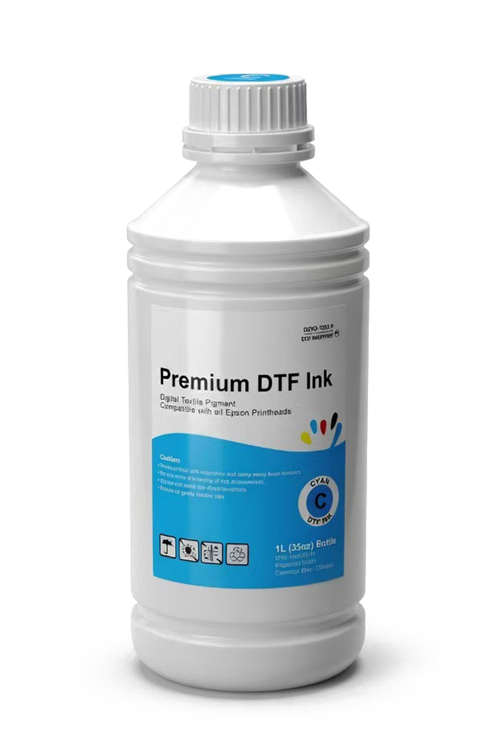 SHL LA SUPPLY Premium DTF Ink 1L - Industrial Textile Pigment Ink OEKO-TEX Certificated Cyan