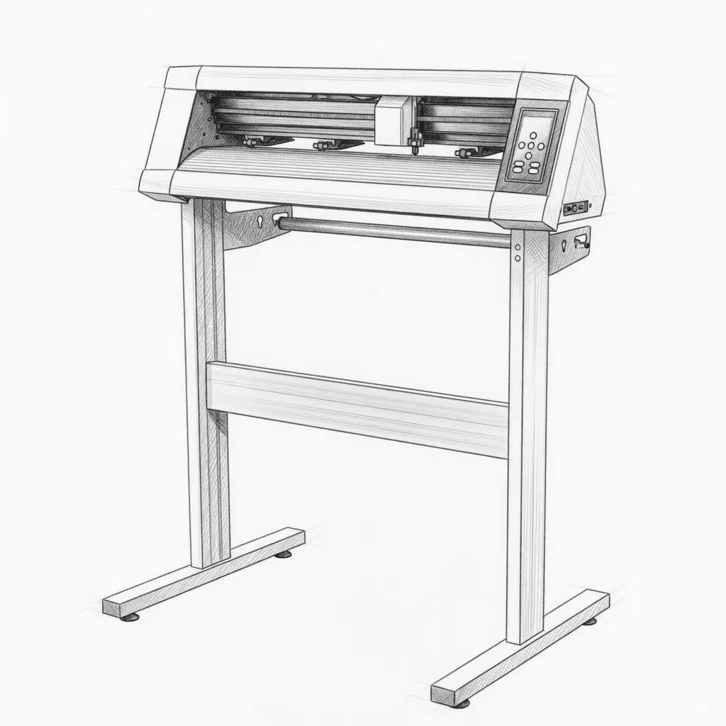 SHL LA SUPPLY High-Precision Automatic Contour Vinyl Cutting Plotter with Camera Positioning 28 Inch
