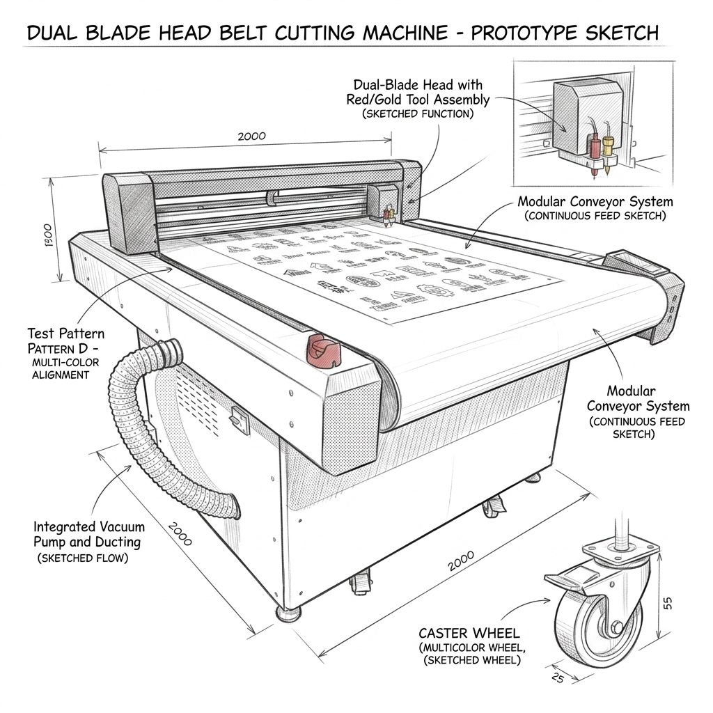 24in Dual-Blade Head Belt Conveyor Cutting Plotter P6060DC With Camera Registration System