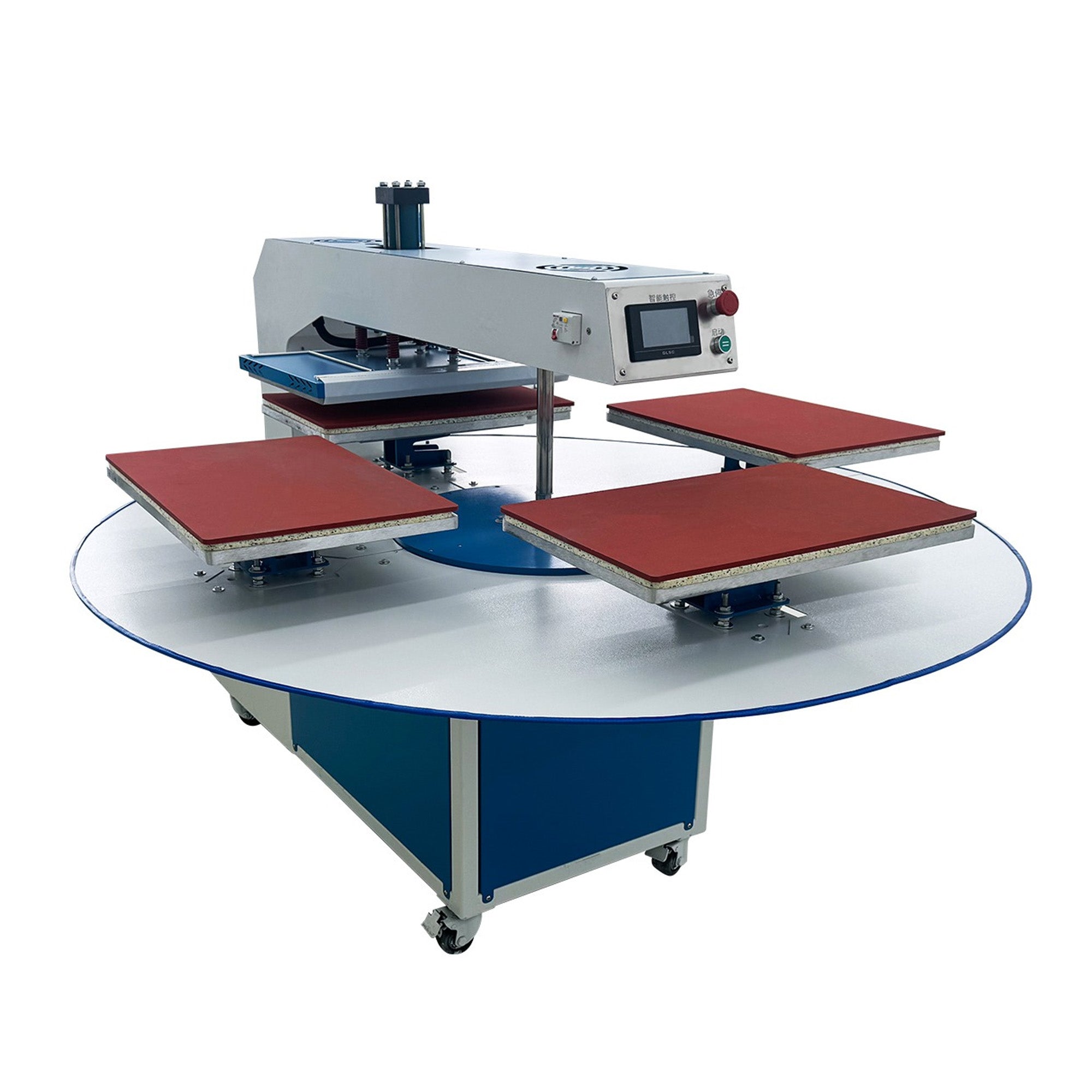 SHL LA SUPPLY Pneumatic 4 Station Carousel Heat Press 16" x 24"
