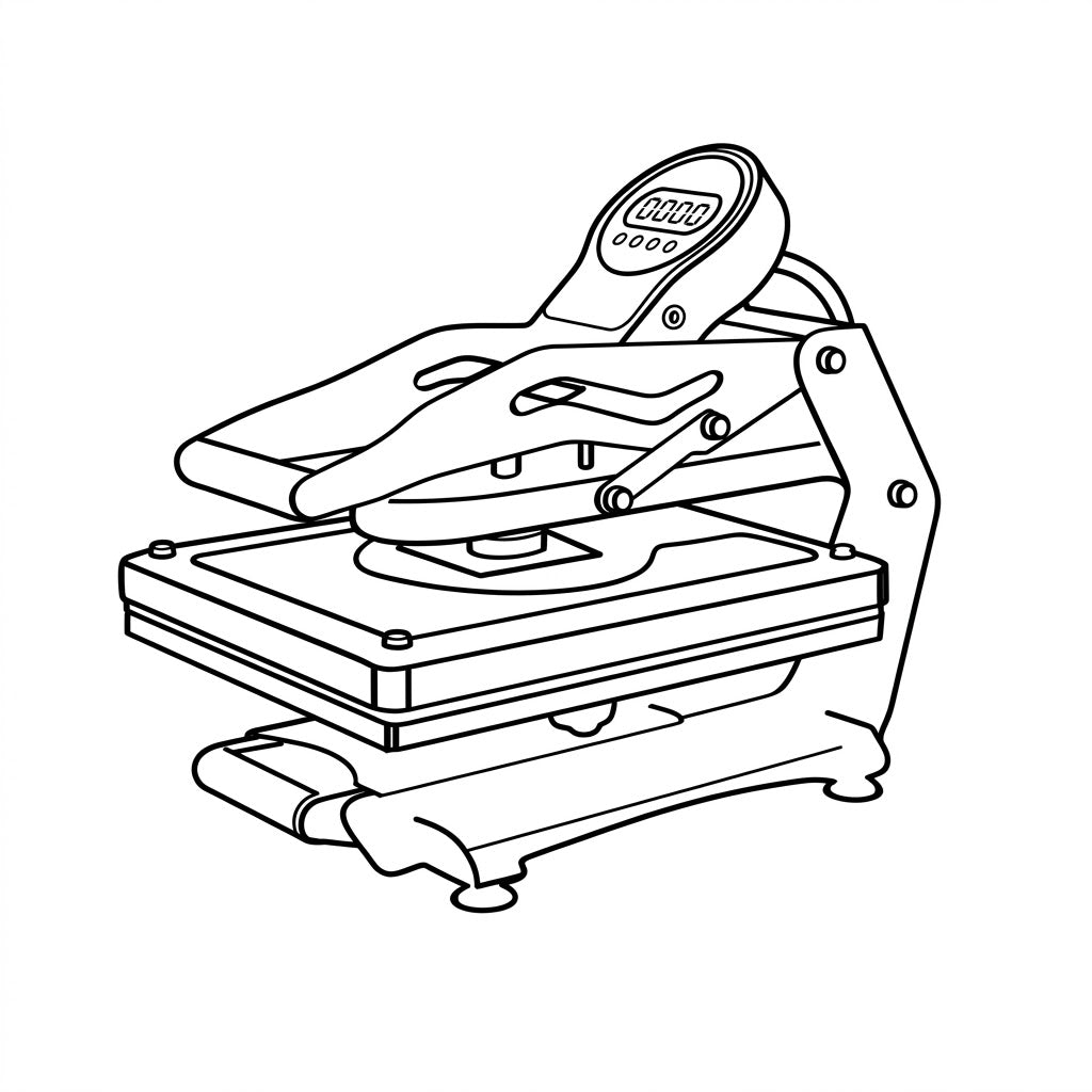 SHL LA SUPPLY Semi-Auto Magnetic Open Pull-out Heat Press 16inch x 20inch with LCD display