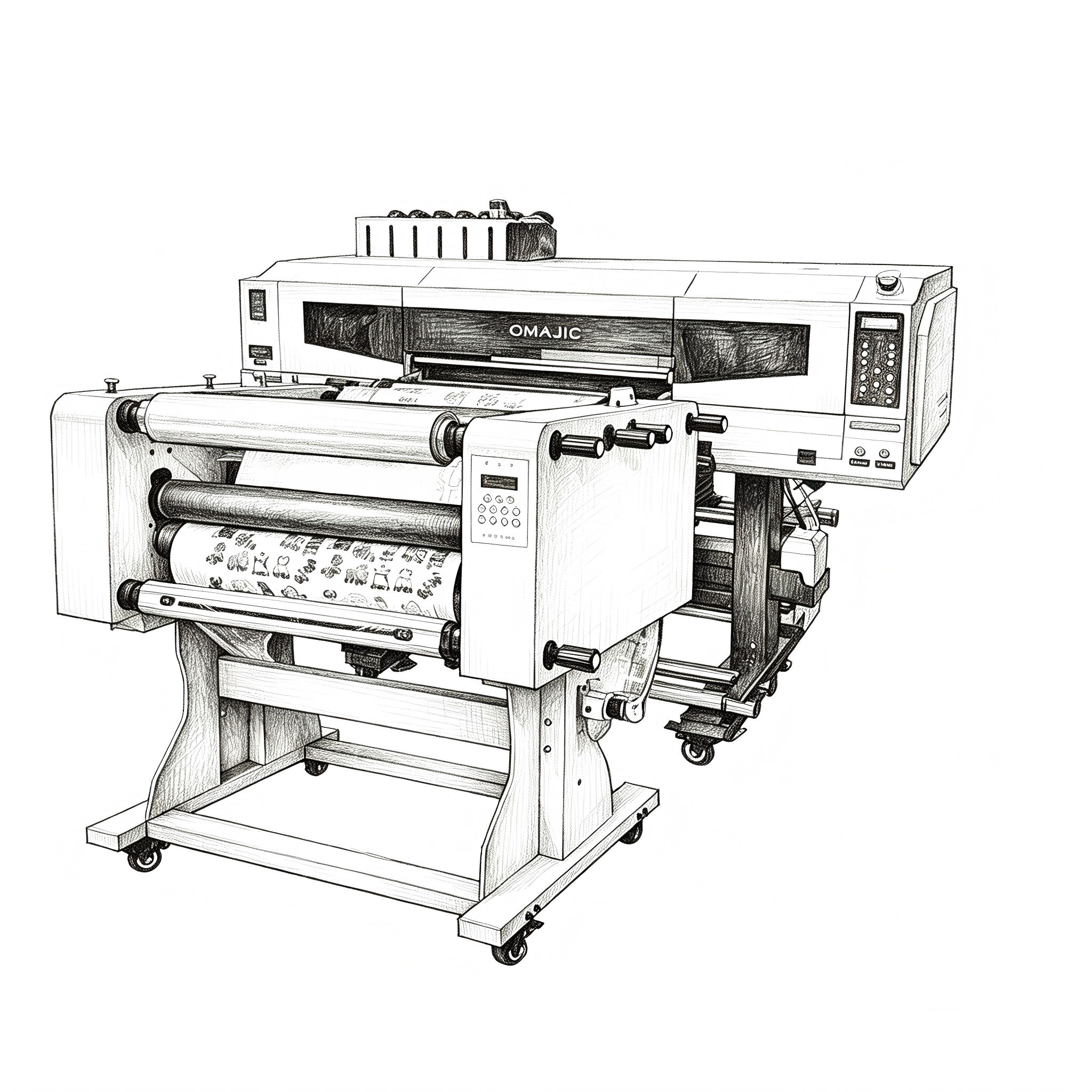 SHL LA SUPPLY 24 Inch UV DTF Printer with Foil Transfer attachment