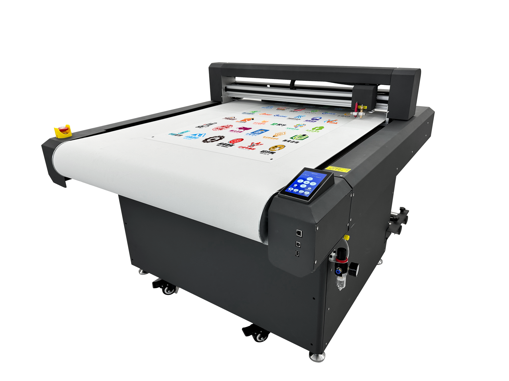 SHL DTF/Screen Material 24in Dual-Blade Head Automatic Belt Conveyor Vinyl Cutter With Camera Registration System
