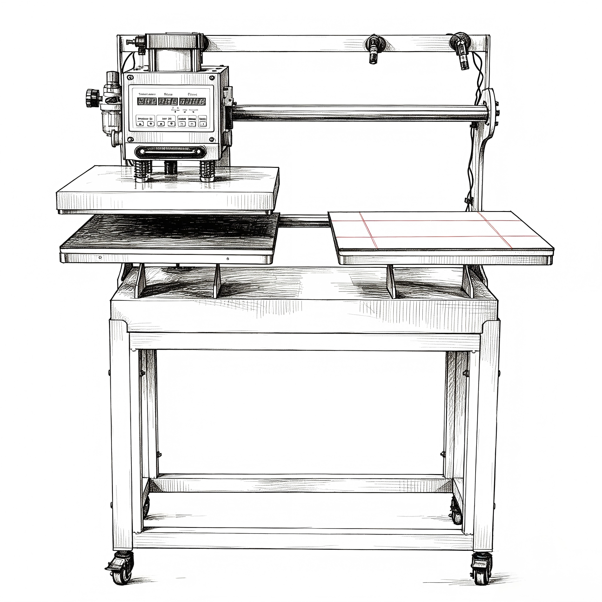 SHL DTF/Screen Material Pneumatic Dual station Heat Press 16 x 24 inch