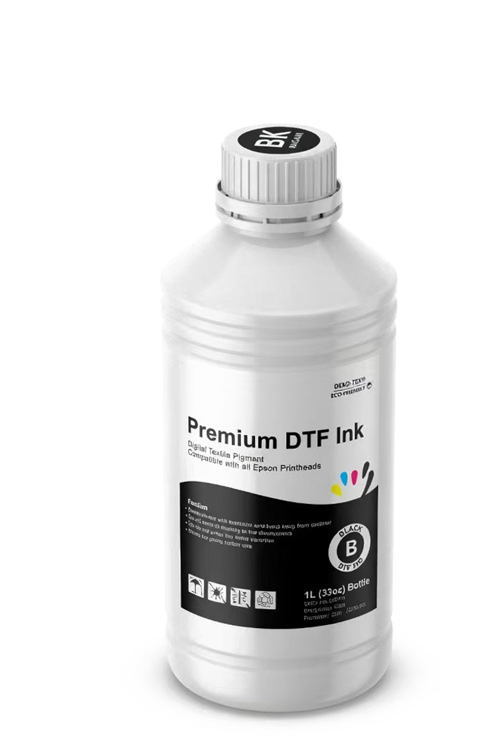 SHL LA SUPPLY Premium DTF Ink 1L - Industrial Textile Pigment Ink OEKO-TEX Certificated Black