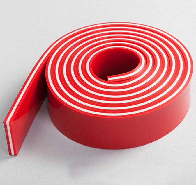 SHL LA SUPPLY Screen Printing Squeegee Rubber Flat Blade Roll 2x3/8 inch by 12ft Length 90