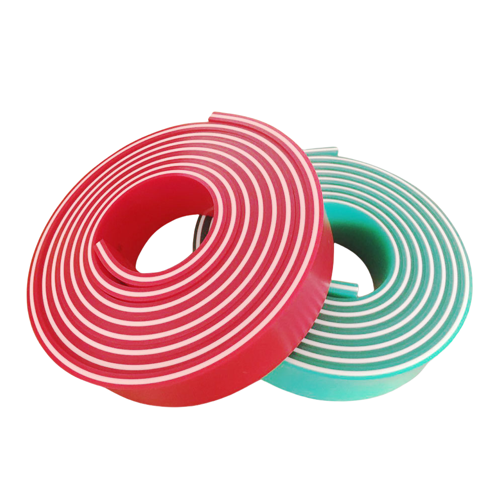 SHL LA SUPPLY Screen Printing Squeegee Rubber Flat Blade Roll 2x3/8 inch by 12ft Length